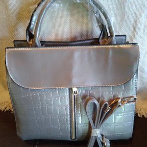 NWOT! Cute! Faux Leather Embossed Handbag!